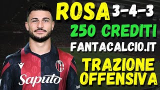 LA MIA ROSA IDEALE 343 250 CREDITI RUOLI E QUOTAZIONI FANTACALCIOIT LISTONE FANTACALCIO 20242025 [upl. by Loria66]