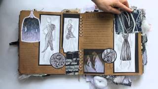 Amber Davenport A2 Textiles sketchbook [upl. by Ardnuasac]