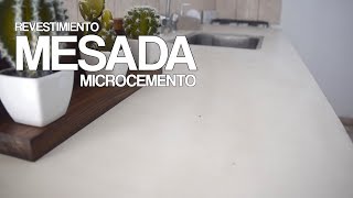 MESADA DE MICROCEMENTO REVESTIMIENTO  PROYECTO MUEBLE By Easy [upl. by Terryl56]