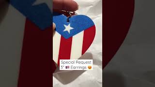 puertorico wood and resin earrings 😍 uvresin crafter [upl. by Merritt834]