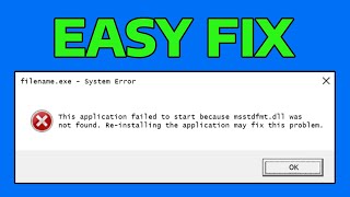 How To Fix msstdfmtdll is Missing Error in Windows [upl. by Ajat4]