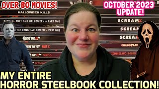 MY ENTIRE HORROR STEELBOOK COLLECTION  October 2023 Update [upl. by Nerac]