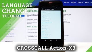 How to Change Language in CROSSCALL Action X3 – Language Settings [upl. by Nodyarg]