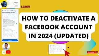 How to deactivate Facebook account 2024 [upl. by Gare]