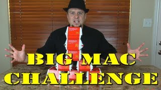 McDonalds Big Mac Challenge  How many can you eat under 10 minutes [upl. by Yelrahs]