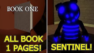 How to get the SENTINEL SKIN  ALL PIGGY BOOK 1 PAGE LOCATIONS in PIGGY  Roblox [upl. by Naltiac]