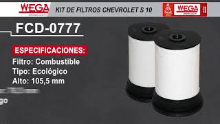 WEGA Kit Filtros Chevrolet S10 [upl. by Artenehs]