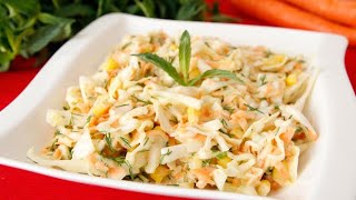 COLESLAW SALATASI TARİFİ [upl. by Airdnax313]