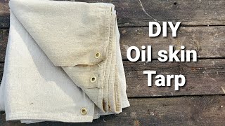 DIY Oilskin Tarp  How to tutorial doityourself [upl. by Yaja]