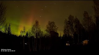 Timelapse from Aurora borealis or Northern lights on the 291024 [upl. by Nylehtak183]