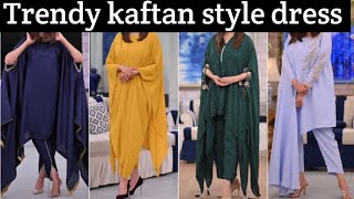 trendy kaftan style dress designs 2024designer kaftan dresses2024dubai style kaftan dress [upl. by Teemus]