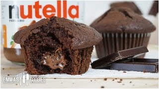 Moist Chocolate Muffin Recipe  Nutella Muffins [upl. by Legin285]