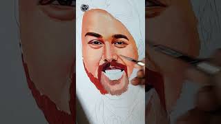 🖌️Amalapuram MP Ganti Harish Madhur painting acrylic drawing shorts art yvsarts [upl. by Ianteen]