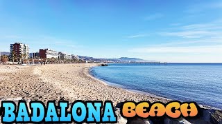 4K 60fps Barcelona Beach Walking Tour ⛱ Badalona Paseo Maritimo 2024 🇪🇸 [upl. by Columbus]