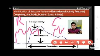 Polygraphy Chart Reading and interpretation Electrodermal Activity Reaction features Galvanograph [upl. by Flowers]