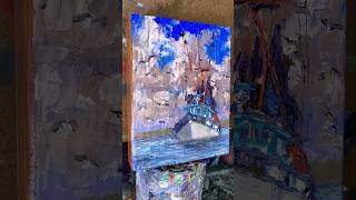 Impressionist painting timelapse of Charleston harbor oilpainting impressionism landscapepainting [upl. by Laden]