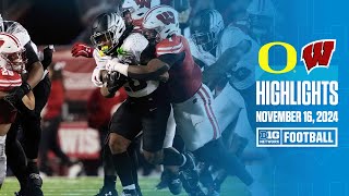 Oregon at Wisconsin  Highlights  Big Ten Football  11162024 [upl. by Rumilly]