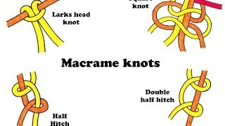 Basic macrame knots [upl. by Hgielra184]