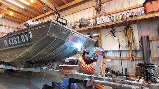 Boat Repair Aluminum MIG Welding [upl. by Marou596]