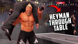 35 Announce Table Finishers to Paul Heyman in WWE 2k22 [upl. by Fleisig327]