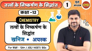 तत्वों के निष्कर्षण के सिद्धांत  धातुकर्म  धातुओं का निष्कर्षण  खनिज  अयस्क  class12unit6video1 [upl. by Llenyl643]