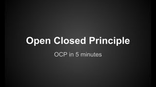 SOLID  OCP  Open Closed Principle in 5 minutes [upl. by Alisa771]