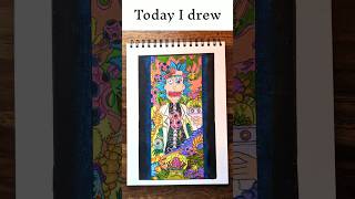 How to Draw Psychedelic Rick Sanchez  Trippy Rick Rick amp Morty  Day 90  100 Days of Sketching [upl. by Gennaro]