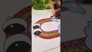 Draw an easy mandala with me 👀🖌️🌈 art shorts colors drawing pastel [upl. by Gelb]