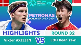 AXELSEN Vs LOH Kean Yew  Round of 32 Malaysia Open 2024 bwf11 [upl. by Madian]