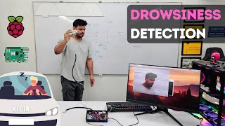 Drowsiness Detection System using Raspberry Pi  Anti Sleep Alarm for Driver  Award Winning Project [upl. by Ieluuk]