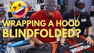 The Blindfolded Vinyl Hood Wrap Challenge Think you got what it takes [upl. by Millian]