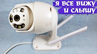 Бюджетная поворотная беспроводная IPкамера видеонаблюдения BESDER BESA6 с подсветкой WiFi1080p [upl. by Yennor]