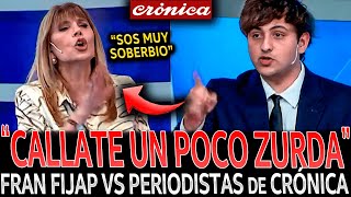 ¡EL LIBERTARIO FRAN FIJAP se CRUZÓ con ZURDOS en CRONICA tras la AGRESIN [upl. by Wynnie]