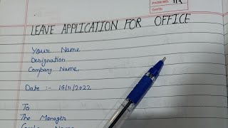 Leave application for office  Leave application Casual Leave application For Office and company [upl. by Anglim]