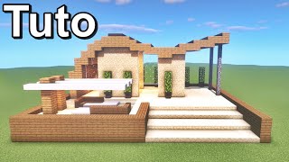 MINECRAFT  tuto belle maison moderne [upl. by Airetas]