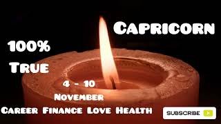 Capricorn 4 Nov  10 November Weekly Horoscope Careers Finance Health Love Education HindiUrdu [upl. by Farrel227]