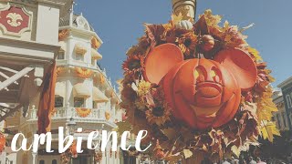 Cozy Autumn Disney Ambience • 1 Hr of Music for Studying Reading amp Relaxing •Magic Kingdom Ambience [upl. by Jos503]