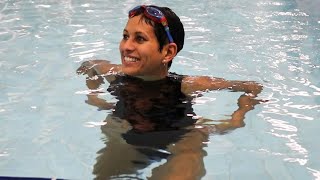 Naga Munchetty inspiring adults to learn to swim [upl. by Akeirahs]