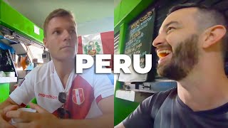 Eating in Surquillos nontourist market with Kurt Caz 🇵🇪 [upl. by Adnohr]