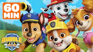 PAW Patrol Pups Visit Rubble in Builder Cove w Chase amp Skye  1 Hour Compilation  Rubble amp Crew [upl. by Warthman89]