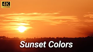 4 Hours Loop Sunset Mood Lights in 4K Quality  Radial gradient colors  Screensaver  Yellow Orange [upl. by Yardley]