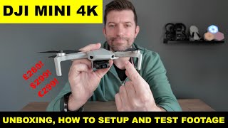 DJI MINI 4K DRONE UNBOXING HOW TO SET UP AND SAMPLE 4K FOOTAGE [upl. by Amaty]