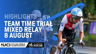 Road Mixed Team Time Trial Relay Highlights  2023 UCI Cycling World Championships [upl. by Euqitsym]