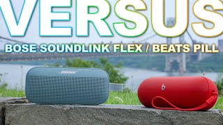 Beats Pill Vs Bose Flex  Battle Of The Over Priced Speakers [upl. by Wain888]