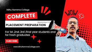 Complete Placement Preparation Masterclass 10  New Launch from INC IdhuNammaCollege 🚀 [upl. by Ami]