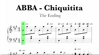 Luca ABBA  Chiquitita Ending Sheet Music [upl. by Hgieliak]