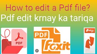 How to edit PDF PDF file edit ka easy tariqa Nitro 10pro editor Shazhad ali [upl. by Ajnot]