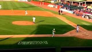 Greenup Countys Jared Hunt triples on a slash bunt [upl. by Nylyak547]