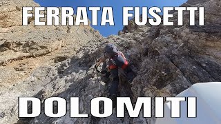 Ferrata Fusetti Sass de Stria Dolomiti [upl. by Kwok]