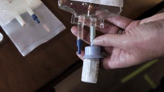 How To Administer IV Medication Using Gravity Infusion  Sutter Infusion Pharmacy Services [upl. by Kcim]